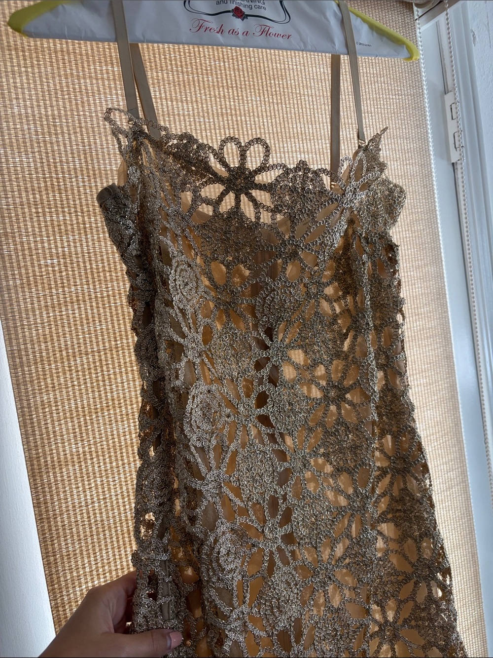 Arcina Ori Gold Maxi Slip with Spaghetti Straps - Picture 7 of 8